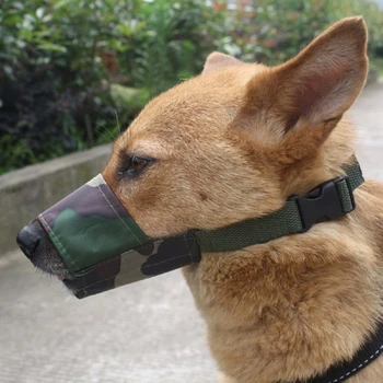 Ayarlama Kayışları Maskesi Küçük Köpekler için Yumuşak Naylon Köpek Namlu Ayarlanabilir Anti-ısırma Nefes Dur Barking ağız maskesi Köpek Kaynağı