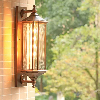 Açık basit su geçirmez duvar lambası dış duvar teras bahçe lambası yaratıcı koridor açık balkon koridor duvar lambası