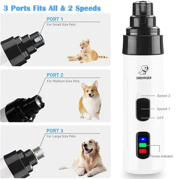 Ağrısız USB Şarj Edilebilir evcil hayvan tırnak Makası Şarj Köpek Tırnak Öğütücüler Sessiz Elektrikli Köpek Kedi Pençeleri Tırnak Bakım Giyotin Araçları