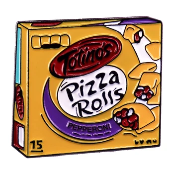 B1688 Pizza Emaye Pin Özel Broş Gömlek Yaka Çanta Yaratıcı Rozeti Eğlenceli Gıda Takı Hediye Çocuklar Arkadaşlar için Toptan