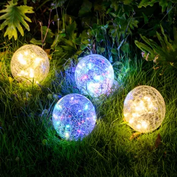 Bahçe güneş lambası LED açık alan su geçirmez projektör buz çatlak gece ışıkları parkı ülke bahçe ev Festoon dekorasyon renkli ışıklar