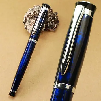 Baoer 508 Sihirli Mavi Ve Gümüş Cilalı Kawaii Makaralı Tükenmez Kalem Kalem Kutusu Olmadan Ücretsiz Kargo