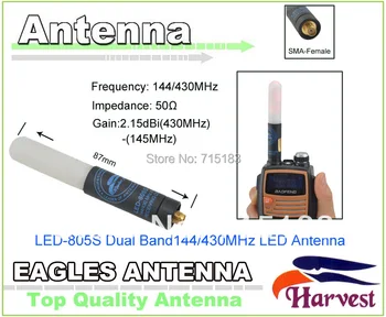 Baofeng Aksesuarları UV5R Anten SMA - F Orijinal Hasat LED-805S Çift Bant 144/430MHz LED Anten Baofeng UV-5R Radyo