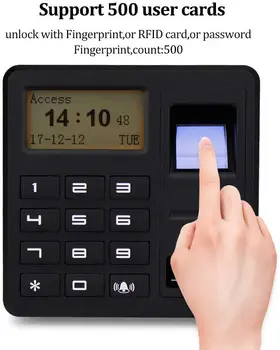 Bağımsız Biyometrik Parmak İzi Erişim Kontrolü Tek Kapı Denetleyici Bağımsız Tuş Takımı RFID Kart Kapı Giriş
