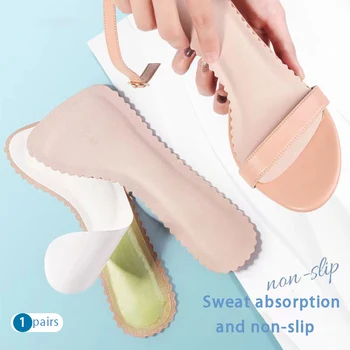 Bir Çift Sandalet Tabanlık Rahat Ter emici Deodorant yüksek topuklu ayakkabılar taban Çıkartmalar Ped Yumuşak Alt Kullanımı kadın sandalet