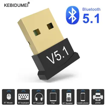 Bluetooth 5.1 USB Verici Alıcı Mini Ses Bluetooth Dongle Kablosuz BT Adaptörü Sürücü Ücretsiz Bilgisayar PC dizüstü bilgisayar faresi
