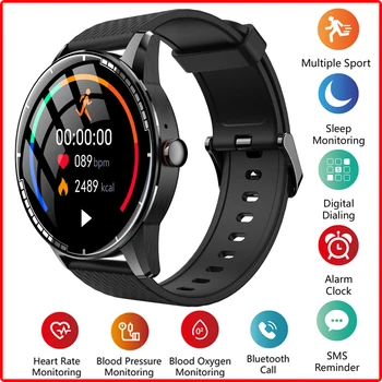 Bluetooth Akıllı İzle Erkekler Kadınlar 1.28 İnç Kan Oksijen Monitörü Müzik Çalar BT Çağrı Spor Spor İzci Smartwatch Xiaomi