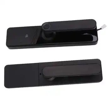 Bluetooth Parmak İzi Akıllı Kapı Kilidi Akıllı Parmak İzi Kapı Kilidi Mat Siyah Anti Hırsızlık Ev için