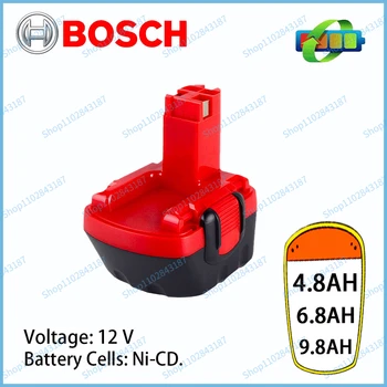 Bosch 12 V 4800 mAh/6800 mAh/9800 mah Ni-CD Pil için Bosch Matkap PSR 12 GSR 12 VE-2, GSB 12 VE-2, PSB 12 VE-2, BAT043 BAT045 BTA120