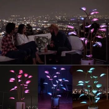Büyülü LED Houseplant peri lamba Led gece lambası bitki ışık parti dekor ev dekor bonzai ağacı ev bitki ışık