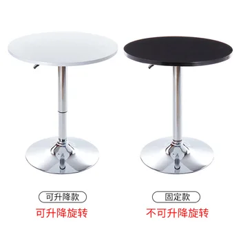 C0300 moda bar masası ev yüksek ayaklı küçük kare masa sehpa yemek masası konferans müzakere masa kaldırma döner