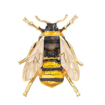 CINDY XIANG Unisex Renkli Böcek Broş Sevimli Arı Broş Pin Altın Renk Emaye Takı Moda Elbise Aksesuarları Yüksek Kaliteli
