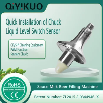 CIP Temizleme Sos Süt Bira dolum makinesi Köpük Hızlı Yükleme Chuck Temas Seviyesi Sensörü Sıhhi 316L Paslanmaz Çelik