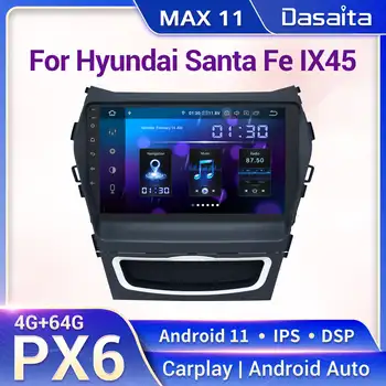 Dasaita Android11 Multimedya Oynatıcı Hyundai Santa Fe için IX45 2013 ila 2017 Autoradio IPS 1280 * 720 Carplay Android Otomatik DSP AHD