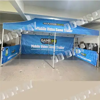 DD Açık Katlanır Gazebo 10x20ft 600D Reklam Çadır Çatı Oxford Su Geçirmez Kapak Gölgelik Çadır Tam Set