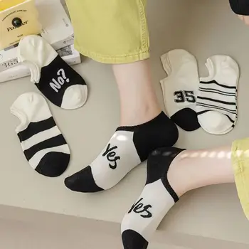 DeanFire Görünmez Çorap Yeni Yaz Şeritler İnce Kısa Ayak Bileği Çorap Nefes Düşük Kesim Pamuk Tekne Çorap Bayanlar Kızlar için