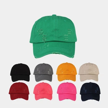 Delik Ayarlanabilir Düz Renk Güneş Koruma Erkekler Beyzbol Şapkası Bahar Yaz Gölge Şeker Renkler Kadınlar Snapback Baba Şapka