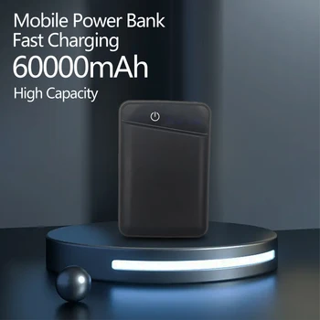 Dijital ekran çift USB mobil güç 60000mAh hızlı şarj hazinesi cep telefonu Tablet bilgisayar için uygundur.