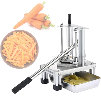 Dikey Manuel Patates Kızartması Kesici Makinesi Patates Dilimleme yonga kesici 3 Bıçaklı Sebze Meyve Kesici mutfak gereçleri