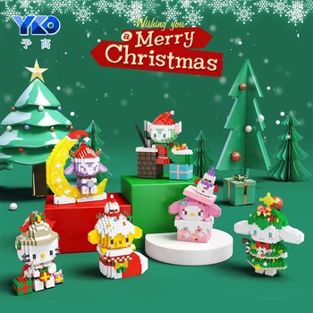 Disney Mikro Yapı Taşları Kawaii Merry Christmas Geratoni 3D Modeli Monte Mini Tuğla Şekil çocuk için oyuncak Hediyeler