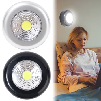 Dokunmatik sensör LED lamba sensörü indüksiyon Gece Lambası plastik yuvarlak ışıklar yatak odası tuvalet Kablosuz duvara monte İndüksiyon lambaları