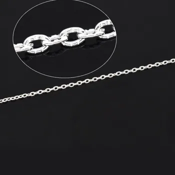 Doreen Kutusu Güzel 10 M Gümüş renk Dokulu Kablo Bağlantı Zinciri 3x2mm (B14897)