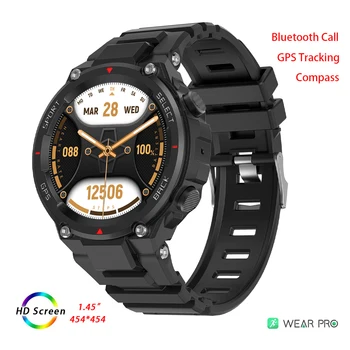 DT5 Spor Açık akıllı saat Erkekler Kadınlar BT Çağrı Smartwatch Kol Saati Su Geçirmez Bilek Saatler Pusula GPS İzci Bilezik Band