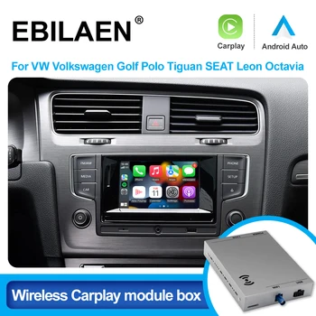 EBILAEN Kablosuz Carplay VW Volkswagen Golf 7 İçin Polo Tiguan KOLTUK Leon Octavia Passat B8 Android Otomatik Modül Kutusu Ayna Bağlantı
