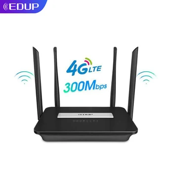 EDUP 4G WiFi 300Mbps Yönlendirici 4G LTE Yönlendirici Wifi Modu 3G/4G Kablosuz CPE SIM Kart yuvası ile Hotspot Ev Ofis İçin