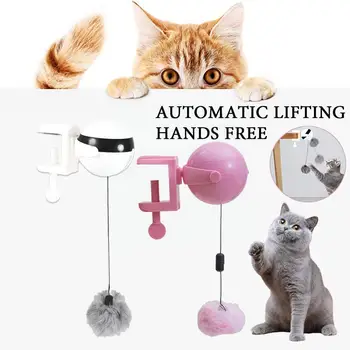 Elektrikli Kedi Komik Oyuncak Otomatik Kaldırma Peluş Top Kedi Teaser Interaktif Oyuncaklar Kapalı Akıllı Kediler Yavru Pet Oyuncaklar Kaynağı V1M8