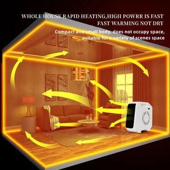 Elektrikli Mini ısıtıcı taşınabilir masaüstü vantilatör ısıtıcı ev anında ısıtma sessiz sıcak hava üfleyici