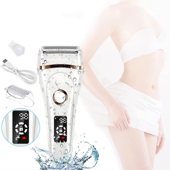 Elektrikli Tıraş Makinesi Ağrısız Tıraş Makinesi Su Geçirmez USB Şarj Edilebilir Vücut Saç Çıkarıcı Bayan Kadın Bikini Düzeltici Epilatör lcd ekran