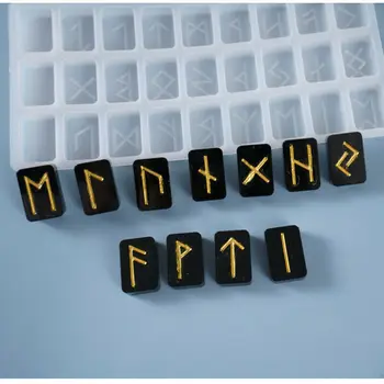 Enerji sembolü Runes mektup Kristal Reçine Döküm silikon kalıp Epoksi çekicilik Kalıp