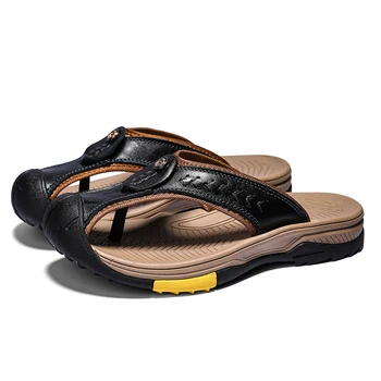 Erkek flip flop sandalet Yaz plaj ayakkabısı Erkekler Moda Nefes Rahat Erkekler plaj terlikleri Yaz Açık sandalet