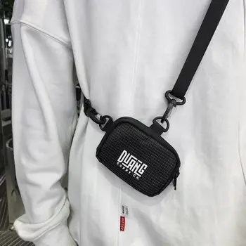Erkek Mini Crossbody Çanta Moda Ins Moda Küçük Çanta Kulaklık saklama çantası Hip Hop Asılı Çanta bozuk para cüzdanı