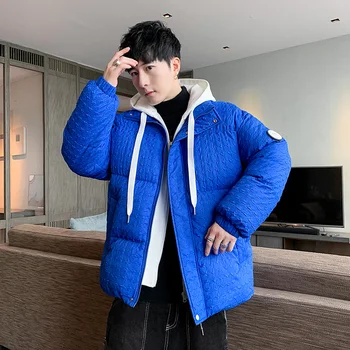 Erkek WinterJacket Hoodie Yüksek Kaliteli Hip Hop Kore Tarzı Yama Ceket Klasik Unisex Çift Kalınlaşmış Sıcak Moda Ceket