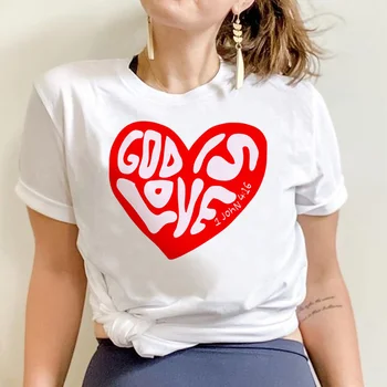 Estetik Kalp baskı üst kadın yaz streetwear harajuku t-shirt kadın tasarımcı komik 2000s elbise
