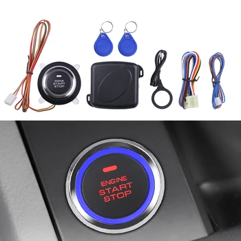 Evrensel Araba Anti-hırsızlık Alarmı Motor Push Button Start Stop RFID Kilidi Kontak Anahtarı Anahtarsız Marş Sistemi 12V Aksesuarları