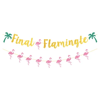 Flamingo Latte parti afiş şık asılı kağıt yaratıcı dekorasyon pratik