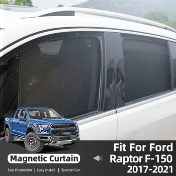 Ford Raptor için F150 2017-2020 Arka Yan Pencere Güneş Gölge araba güneşliği Manyetik Ön Cam Örgü Perde F-150 Pikap