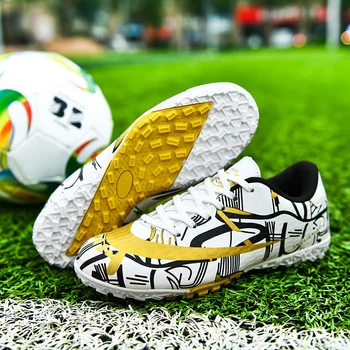 Futbol kramponları Erkek futbol ayakkabıları Toplum FG / TF Ayakkabı Okul futbol kramponları Cleats Çim kaymaz Eğitim Çocuklar Sneakers Futsal
