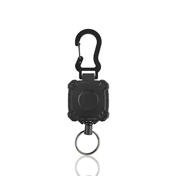 Geri çekilebilir Anahtarlık Geri Çekilebilir Anahtarlık Metal Anahtarlık Tutucu Kolayca Bir Kemer Üzerine Klipsler Cep Çanta Askısı Sırt Çantası Çanta