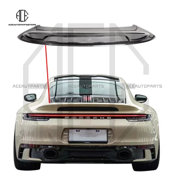 Gerçek Karbon Fiber Araba Arka Kanat Trunk Dudak Spoıler Porsche Carrera 911 İçin 992 2020 2021 2022 2023