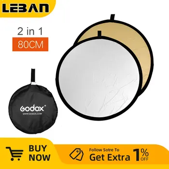 GODOX 2in1 80 cm reflektörler paintless altın ve gümüş çift yüzlü çanta açık fotoğraf ışığı Damla nakliye