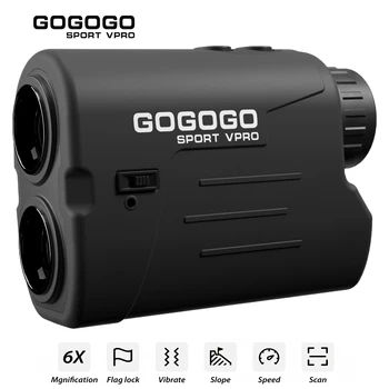 Gogogo Spor Vpro Lazer Golf / Avcılık Telemetre 6X Clear View 600/ 1000m Telemetre Eğim Pin Arayan Bayrak Kilidi GS03MTL
