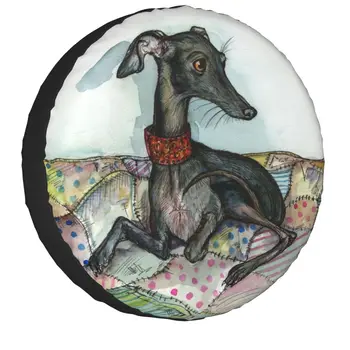 Greyhound Whippet Köpek Yedek jant kapağı Evrensel RV için Özel Lastik Koruyucu Tekerlek Koruyucular Evrensel Römork çekme karavan