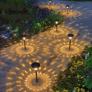 Güneş bahçe dekorasyon açık çim ışıkları su geçirmez yol ışık güneş ışığı LED peyzaj aydınlatması geçit Yard Patio