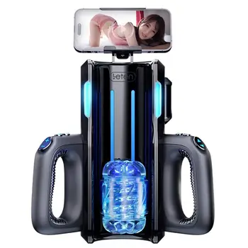 Güçlü Yüksek Hızlı Erkek Masturbator Makinesi Otomatik Teleskopik 12cm Sokmak Vajina Mastürbasyon Seks Oyuncak Erkekler için Erkek