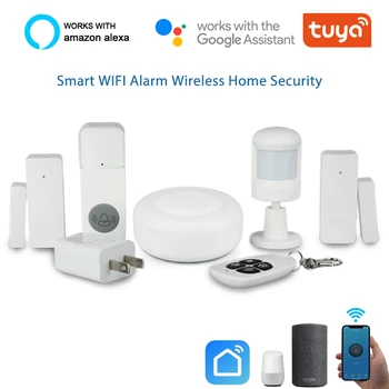 HİMOJO Tuya Akıllı WiFi Ev güvenlik Alarm sistemi Ağ Geçidi ve Strobe Sirene arbeit mit Alexa Google Ev IFTTT Ses Kontrolü