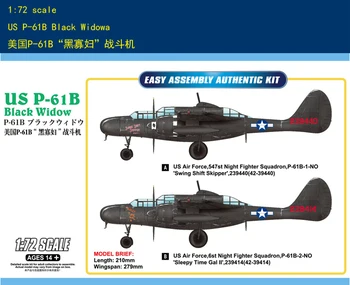 Hobi Patron 87262 1/72 ABD P-61B Siyah Dul Fighter Bombacı Plastik Uçak Modeli TH06298-SMT6